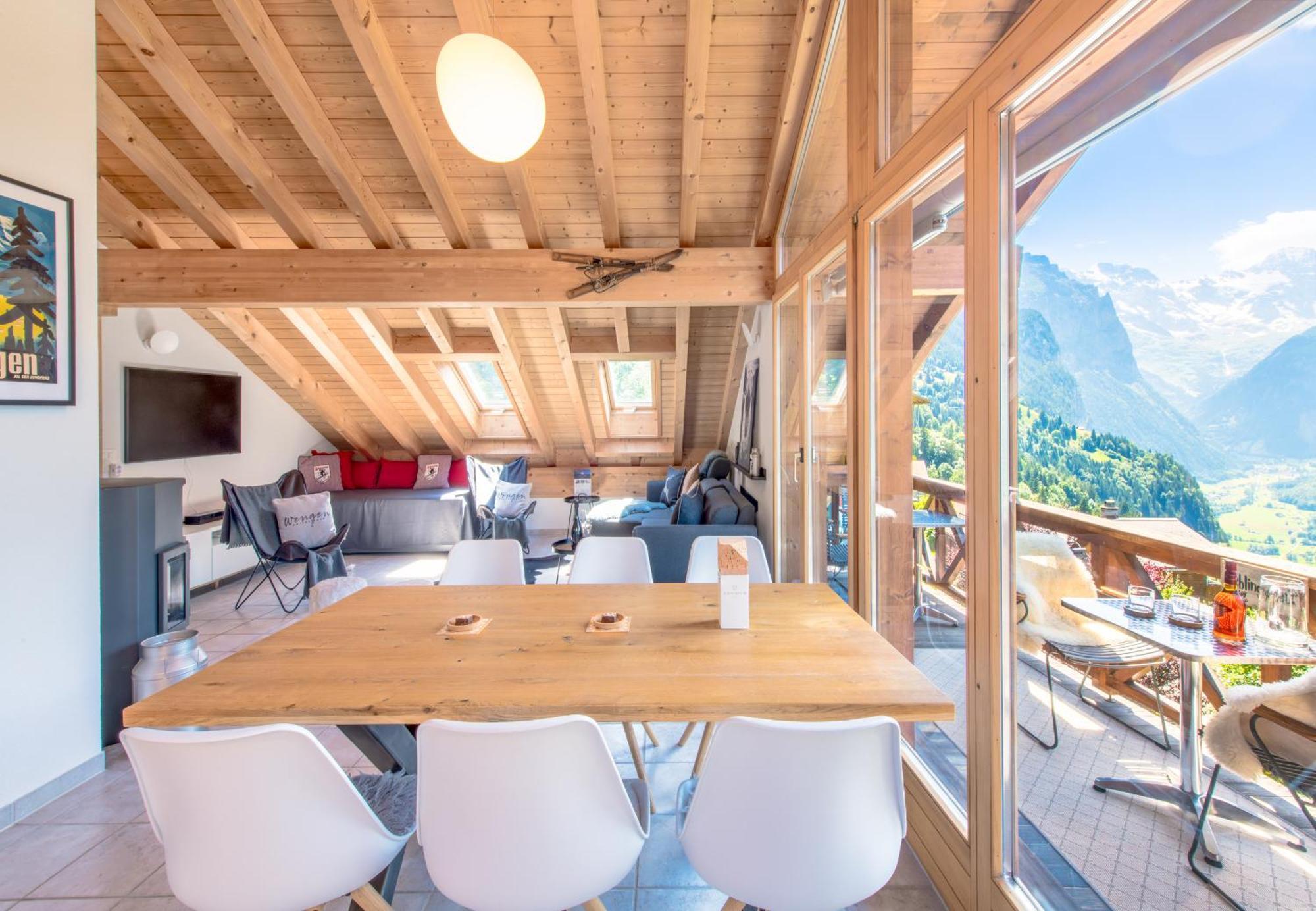 Chalet Rose Penthouse Wengen Ngoại thất bức ảnh